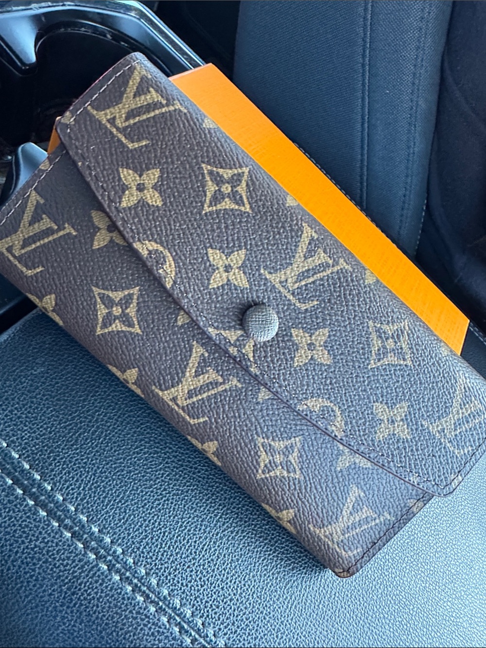 Monogram Canvas Continental Wallet in Brown and Gold